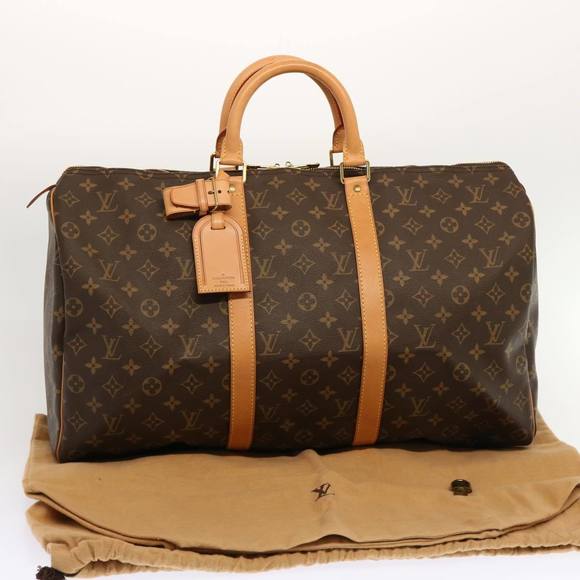 LOUIS VUITTON Monogram Keepall 50 Boston Bag M41426 LV Auth 68881 - Picture 12 of 16